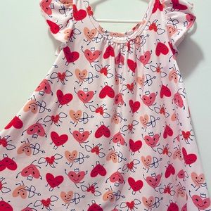 Valentine’s Dot Dot Smile swing dress size 2T. Worn once.
